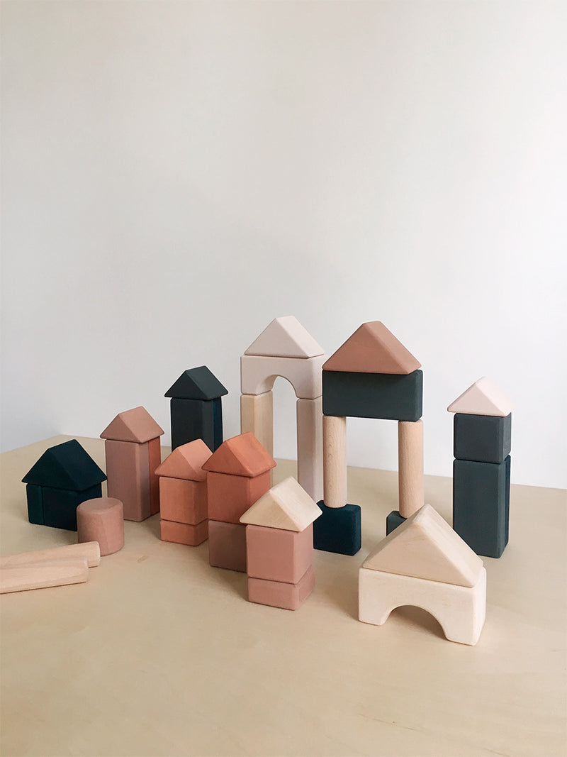 Castle Wooden Blocks Set, Multi-Colored