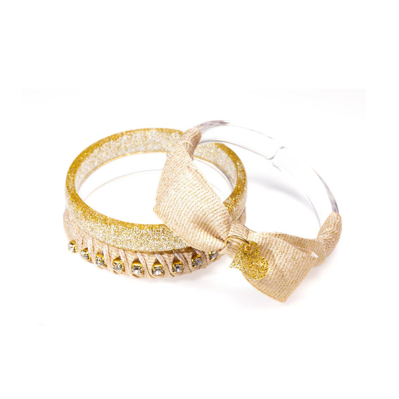 Fancy Gold Fabric Bangle Set/3