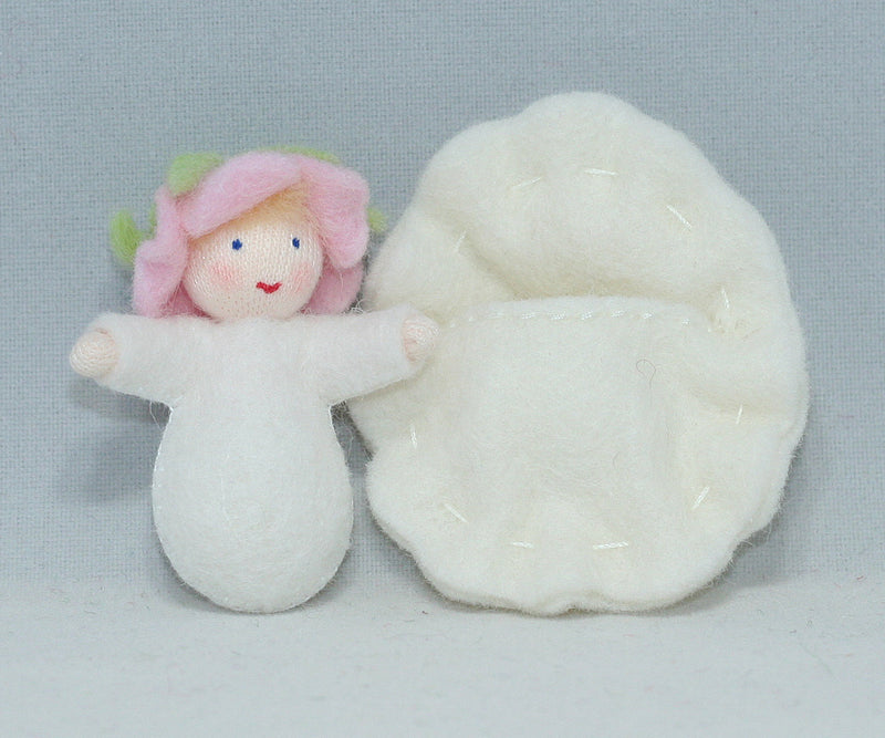Flower Baby (Miniature Wrapped Felt Doll with Swaddle Sack)