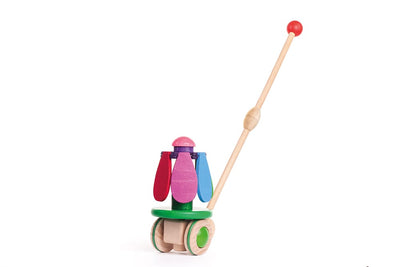 Wooden Flower Rainbow Push Toy