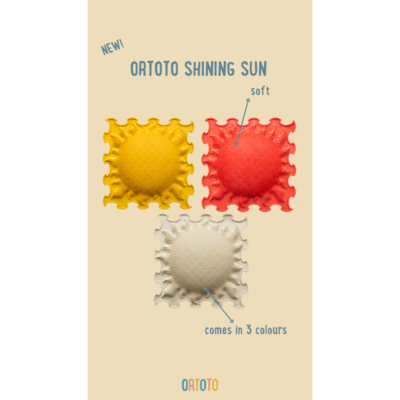 Sensory Massage Puzzle Mat (3 pcs) - "Shining Sun"