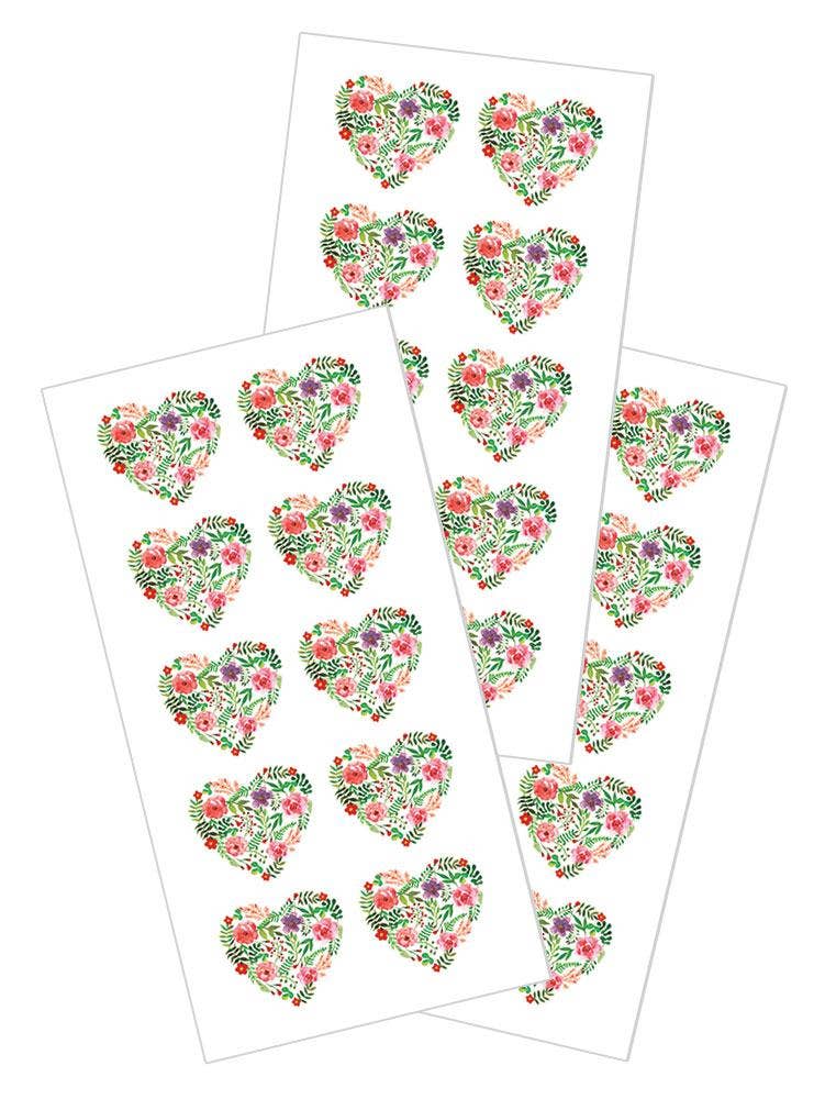 Floral Hearts Sticker