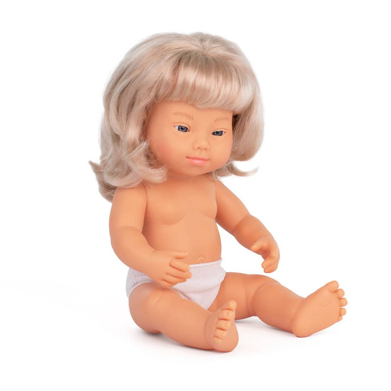 Baby Doll Blonde with Down Syndrome Girl 15"