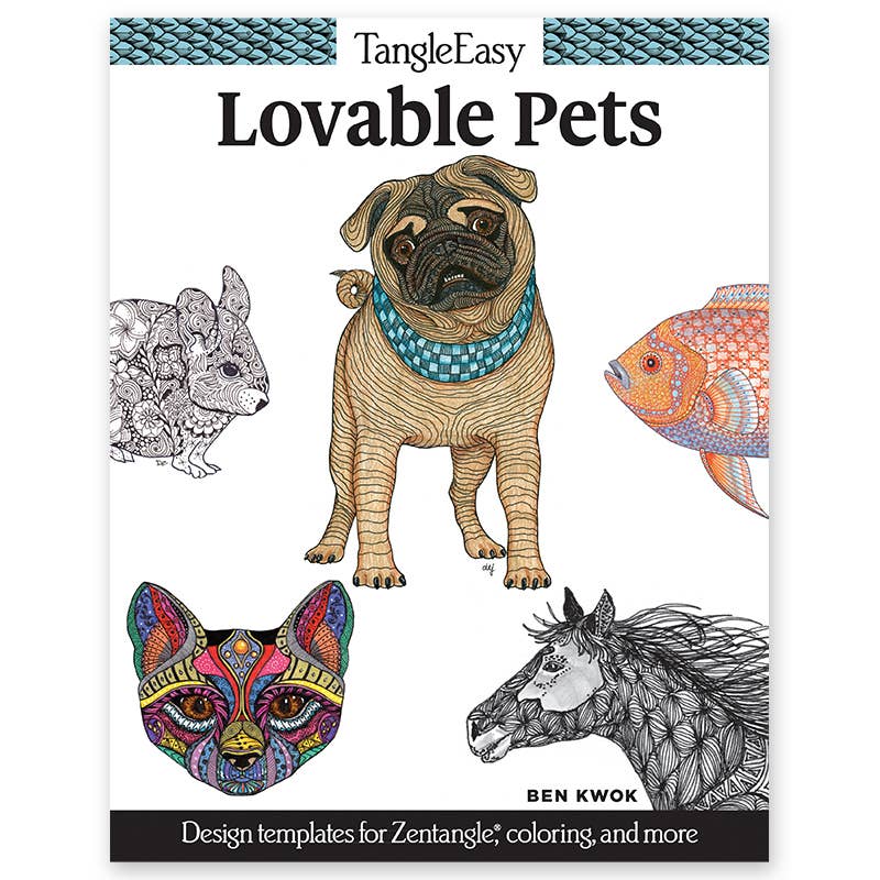 Coloring Book - TangleEasy Lovable Pets