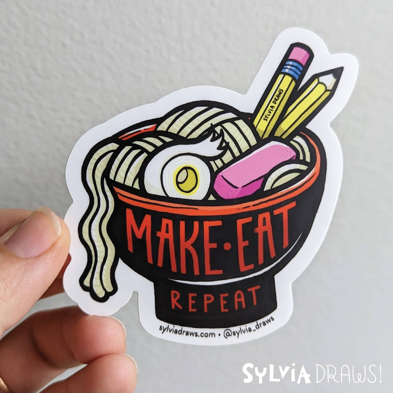 Make Eat Repeat Crafty Ramen Sticker