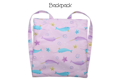 Kids Towel Backpack - Narwhal/Starfish