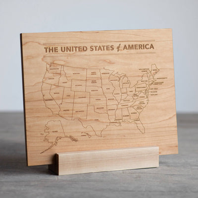 Wooden United States Map