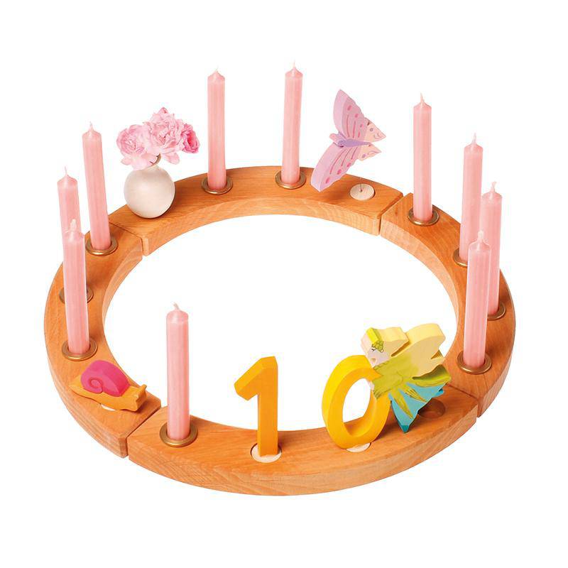 Large Waldorf Wooden Birthday Ring - Natural
