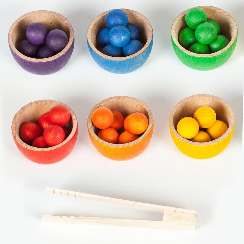 Bowls and Marbles Sorting Game