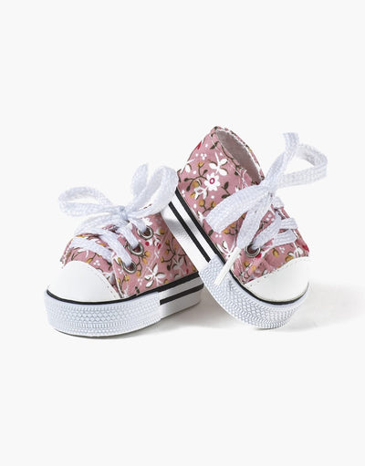 Komvers Sneakers with Small Pink Flowers