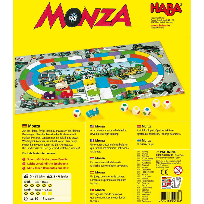 Monza Car Racing Board Game