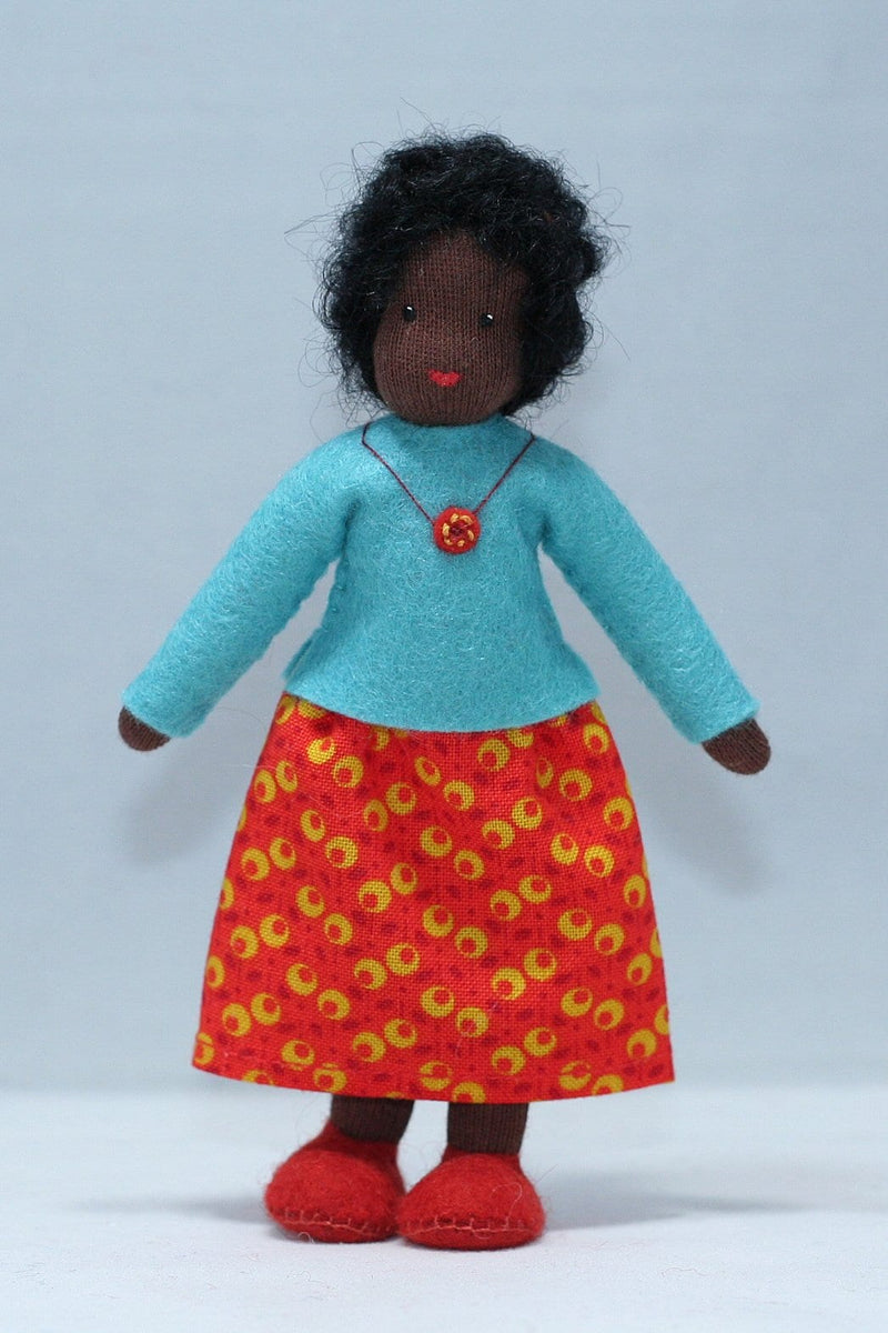 Mother Doll (bendable felt doll, dark skin)