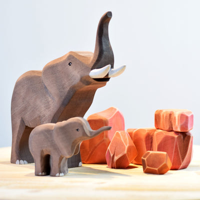 Bumbi &amp; Bimbi Elephants and Savanna Rocks Set