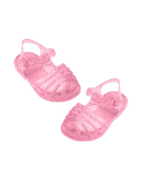 Sun Sandals, Pink Glitter