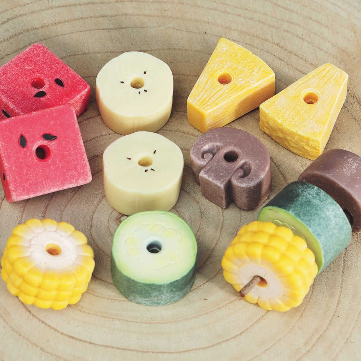 Threading Kebabs – Sensory Play Stones – Flying Pig Toys